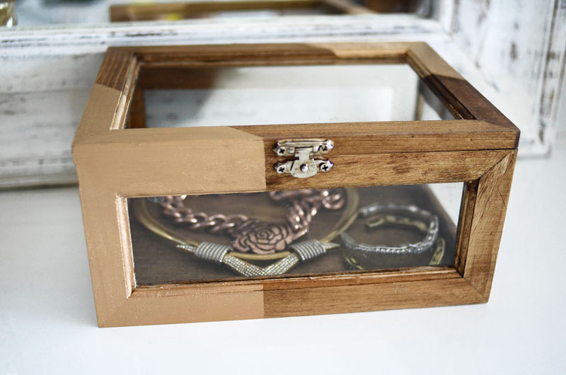 Diy Stained Wood And Gold Jewelry Box