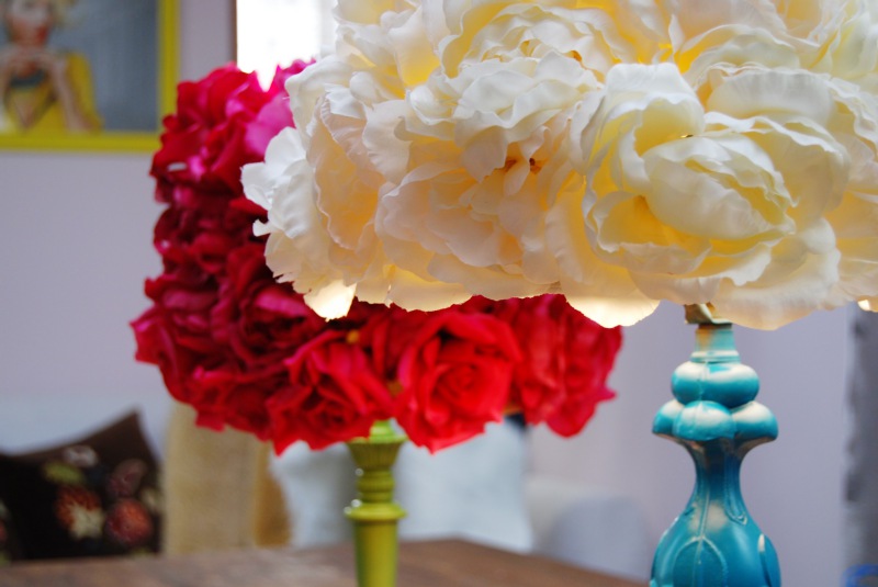 Mr Kate Diy Faux Flower Lampshade, Flower Lamp Shade